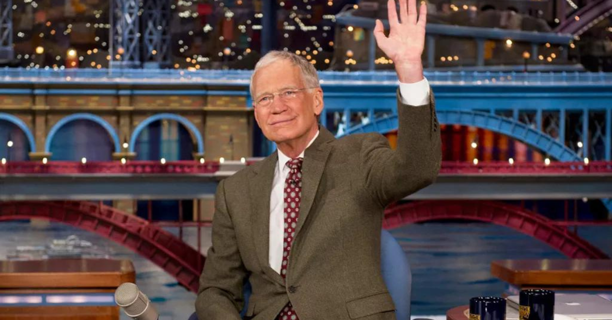 David Letterman waving