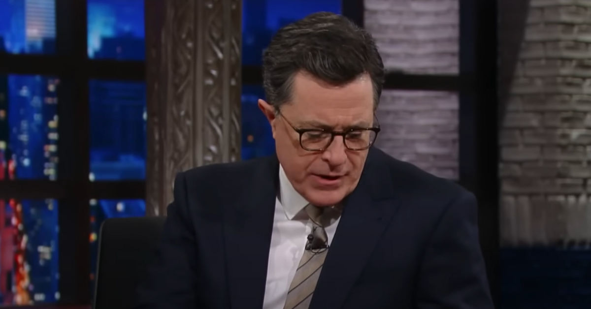Stephen Colbert on the late show