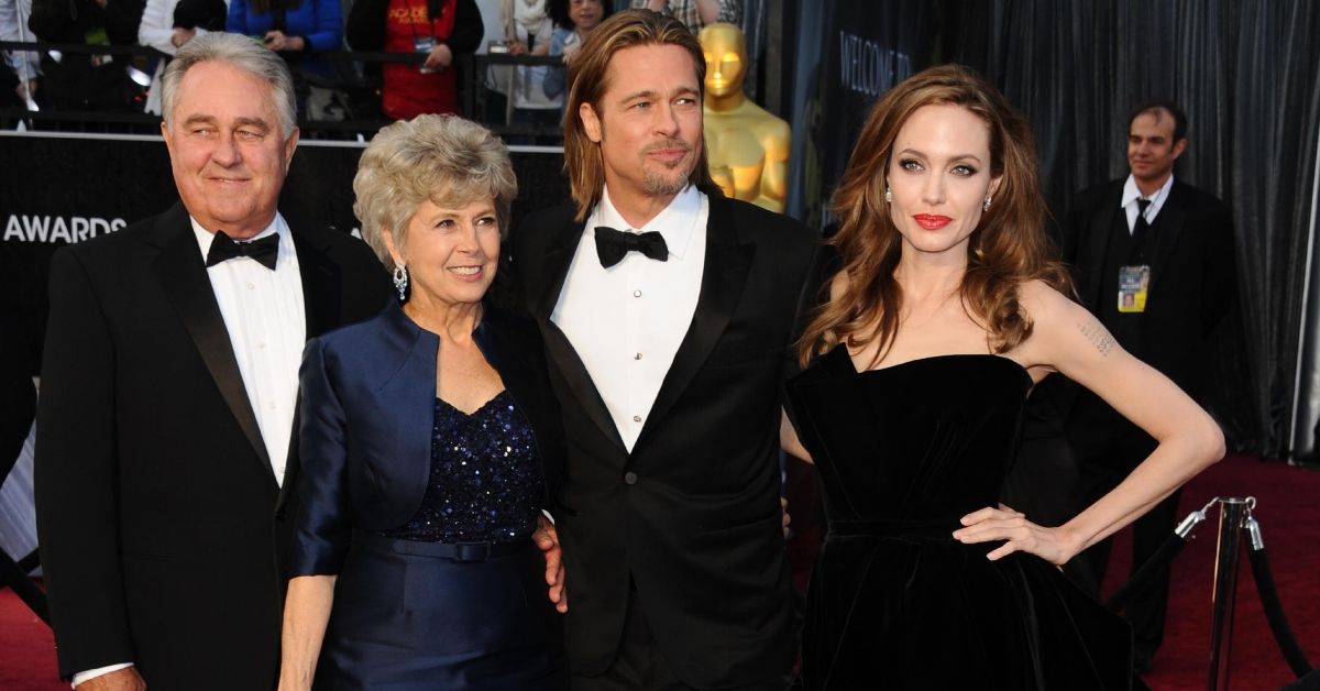 Brad Pitt and Angelina Jolie with their parents