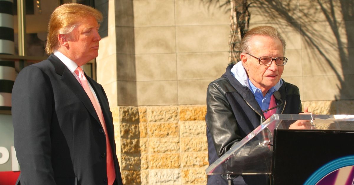 Donald Trump and Larry King at the Hollywood Walk of Fame