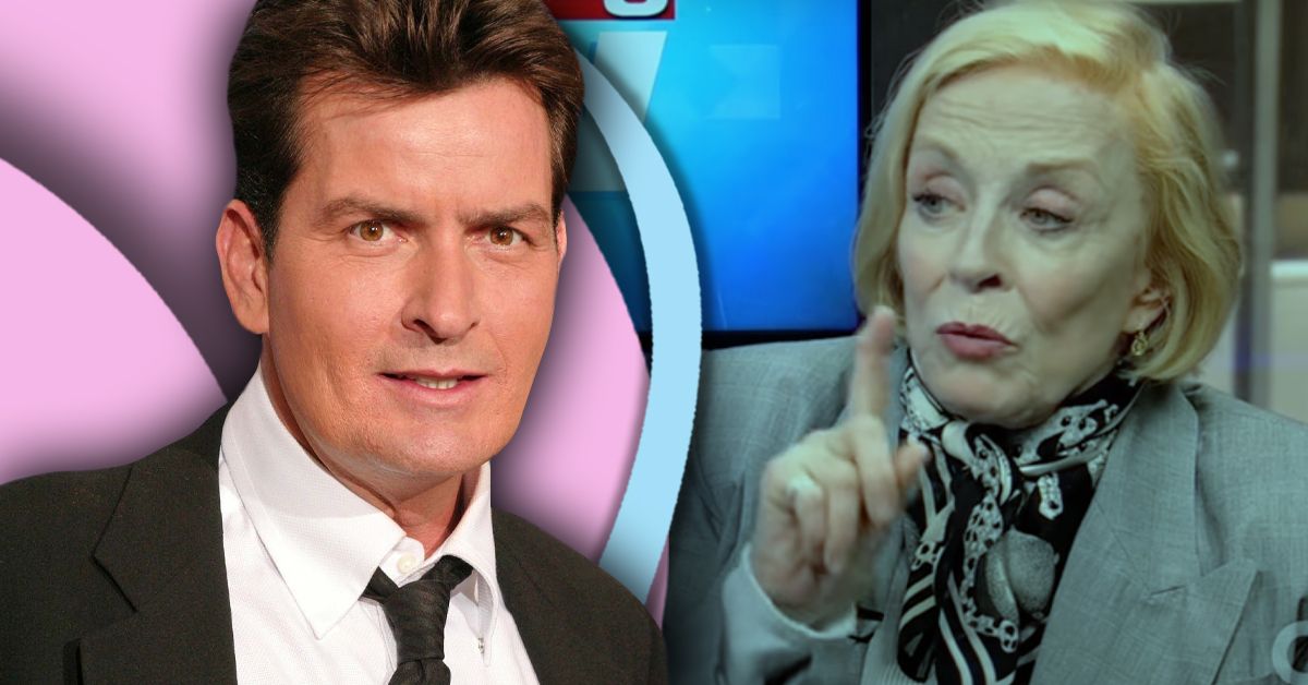 Holland Taylor and Charlie Sheen 