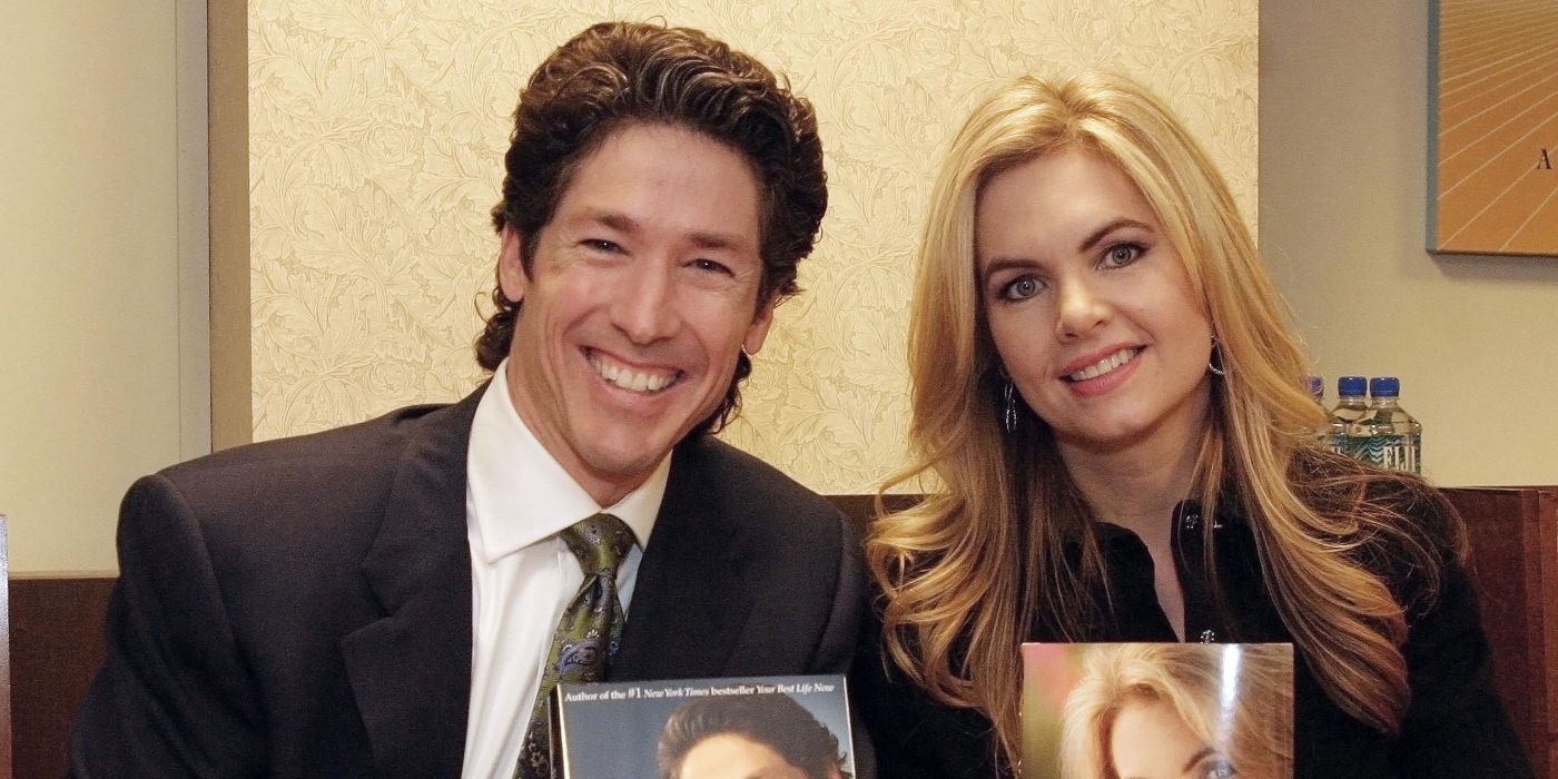 Joel Osteen and Victoria Osteen at book signing