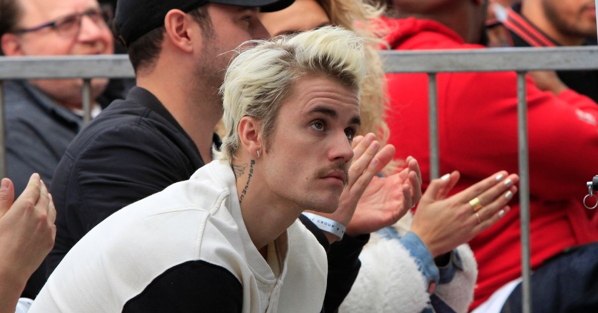 Justin Bieber looking annoyed