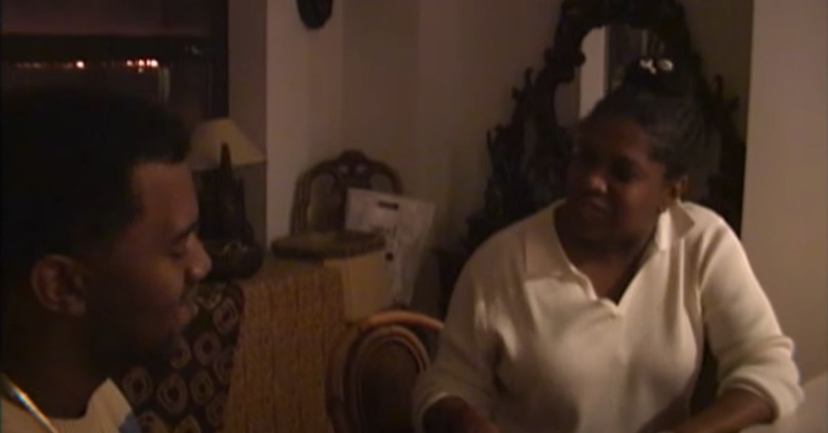 Kanye West and his mom Donda West before her passing