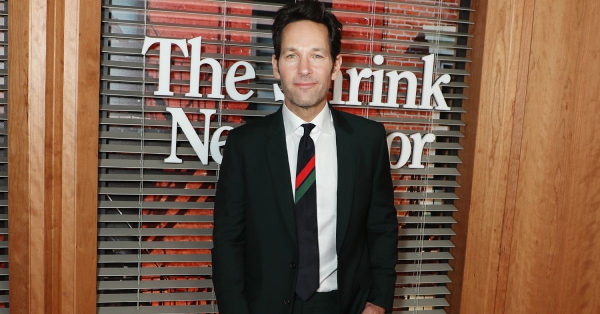Paul Rudd wearing a suit at a TV premiere