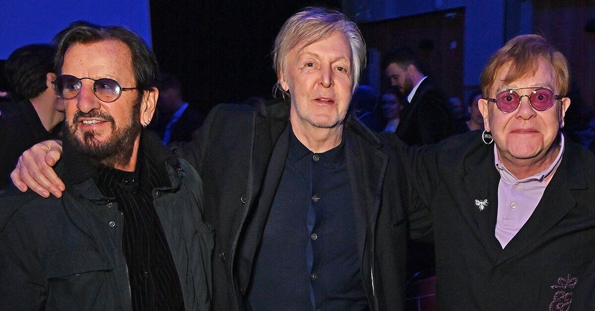 Paul McCartney, Elton John and Ringo Starr