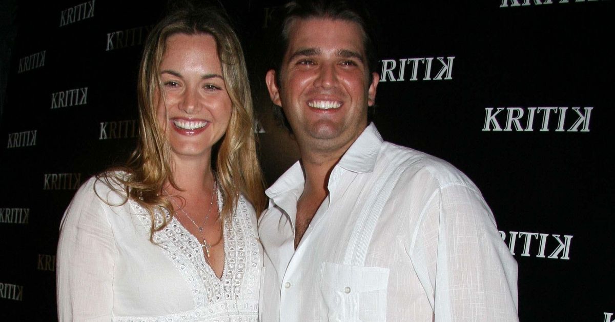 Donald Trump Jr. and Vanessa Trump wearing white at a party