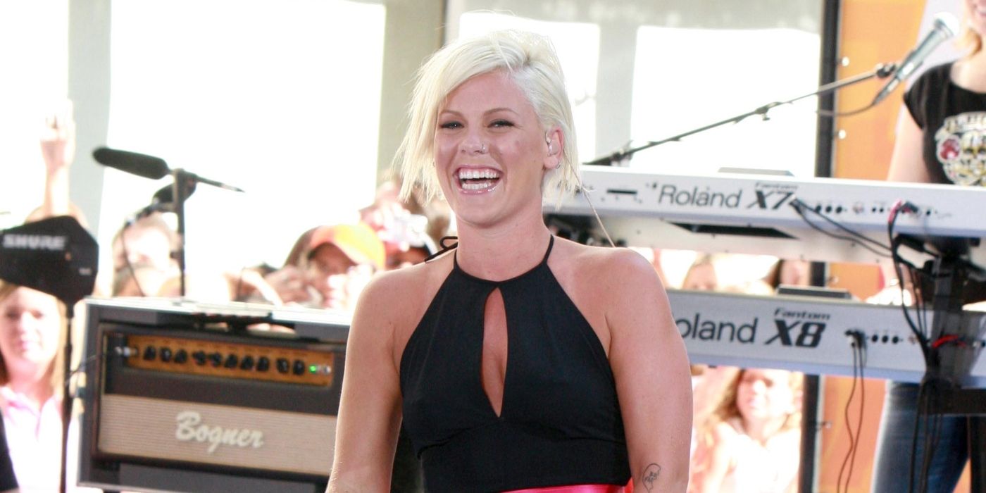 Pink performing in NYC