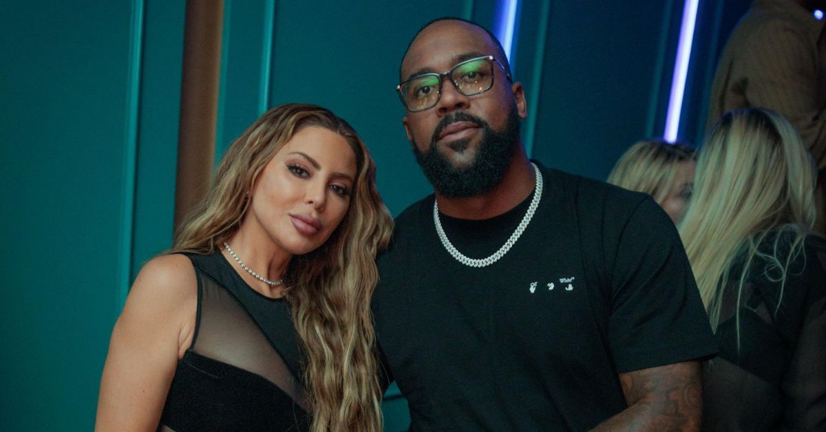 Marcus Jordan and Larsa Pippen posing together