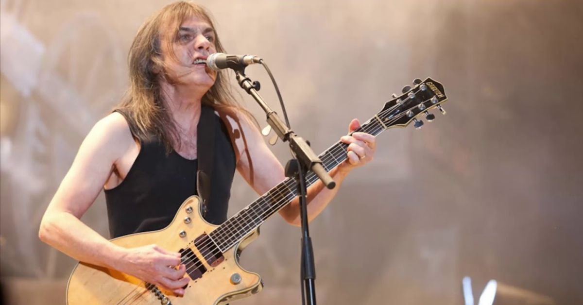 Malcolm Young performing 