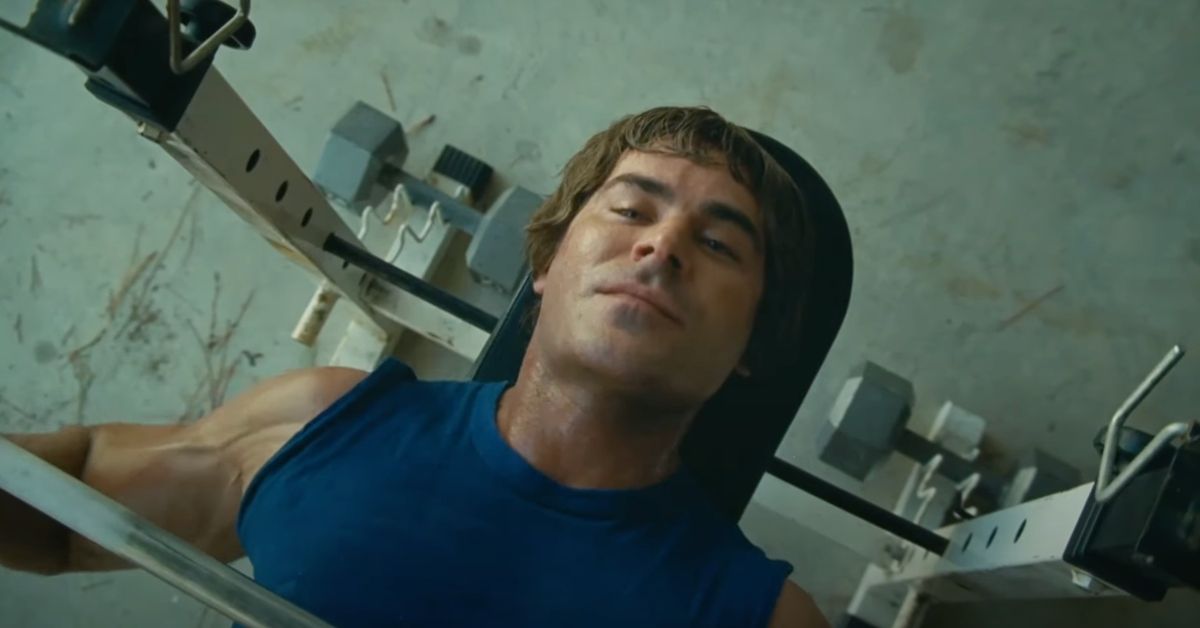 Zac Efron looking serious in The Iron Claw