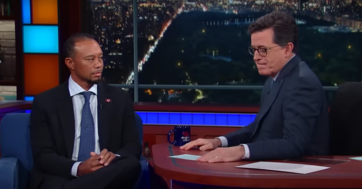 Tiger Woods' Interview With Stephen Colbert Took An Emotional Turn For Both