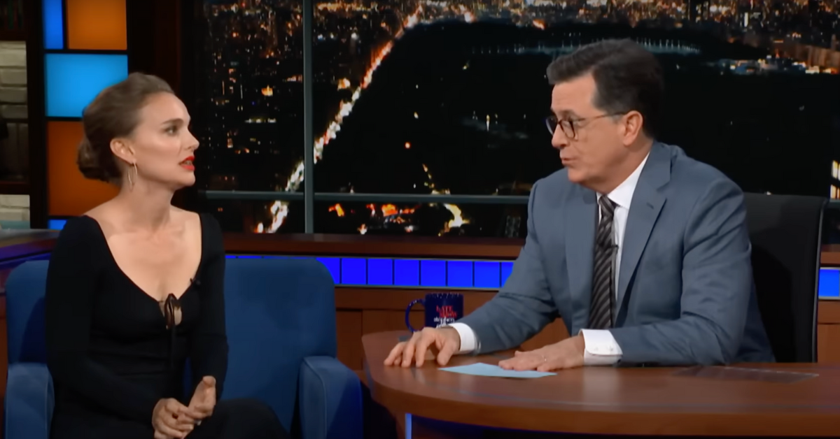 Natalie Portman Was Clearly Uncomfortable When Stephen Colbert Brought Up Her Former Friendship To "Super Villain" Jared Kushner