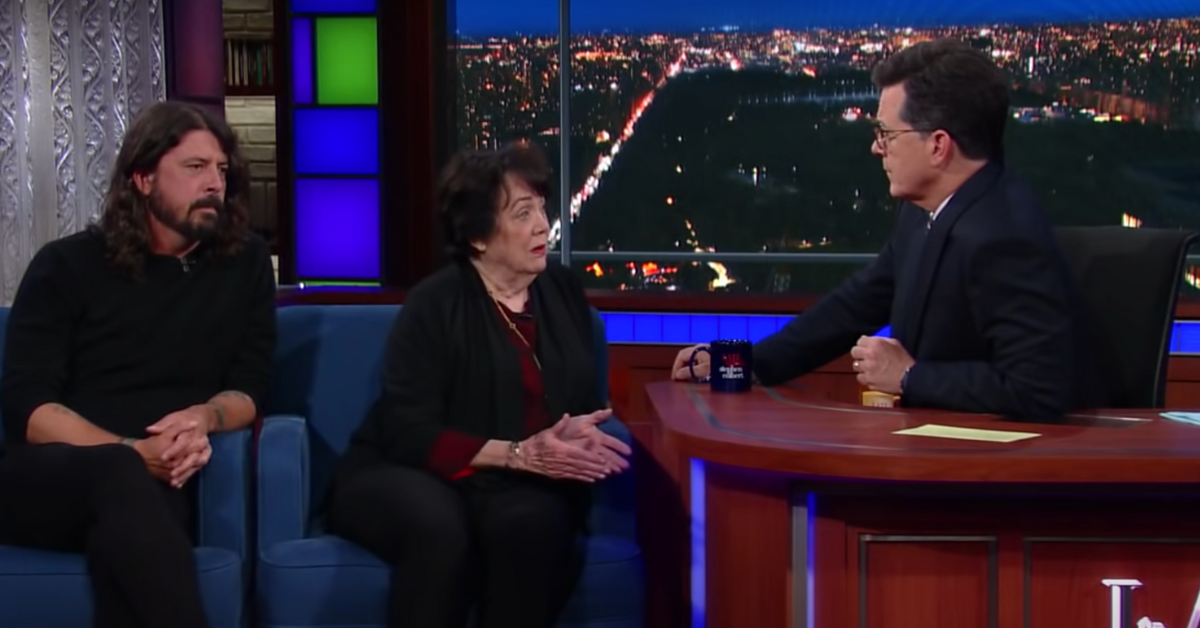 Dave Grohl, mom, and Stephen Colbert