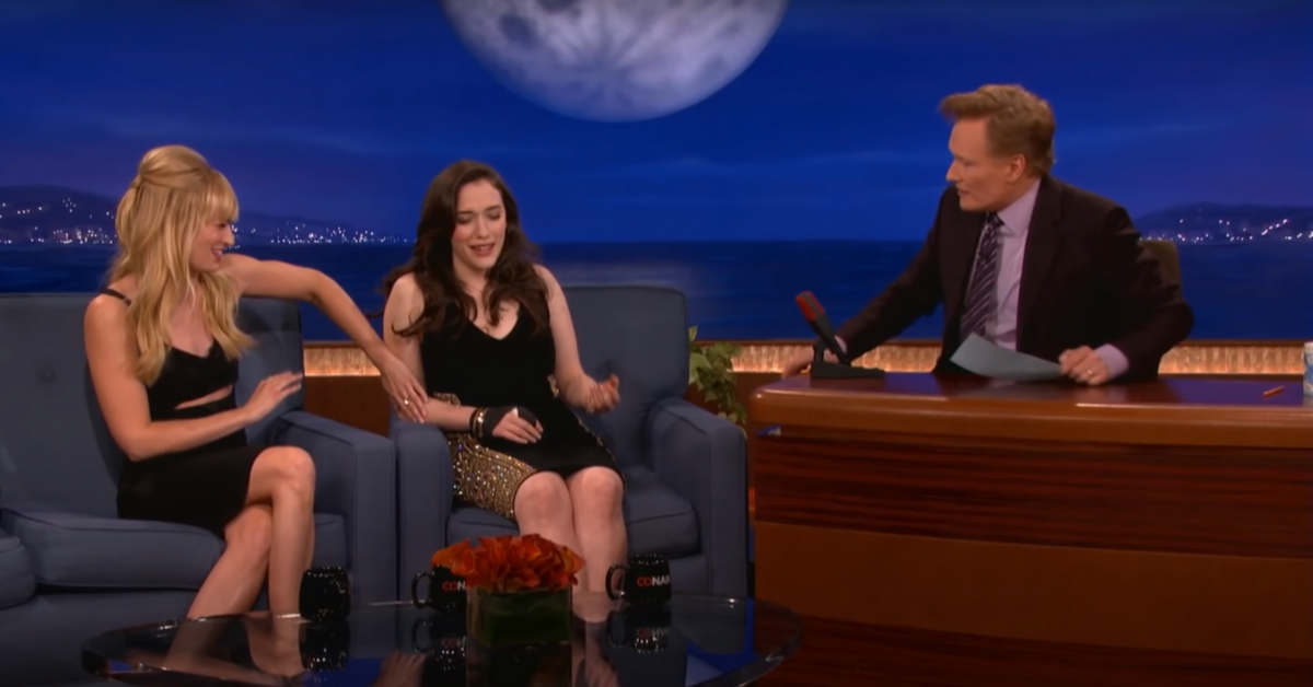 Beth Behrs Had To Stop Her Interview With Conan After She Inappropriately Touched Kat Dennings