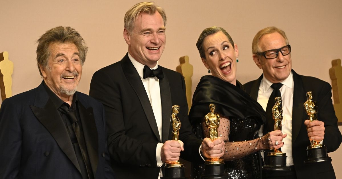 Al Pacino with the producers of Oppenheimer at the Oscars