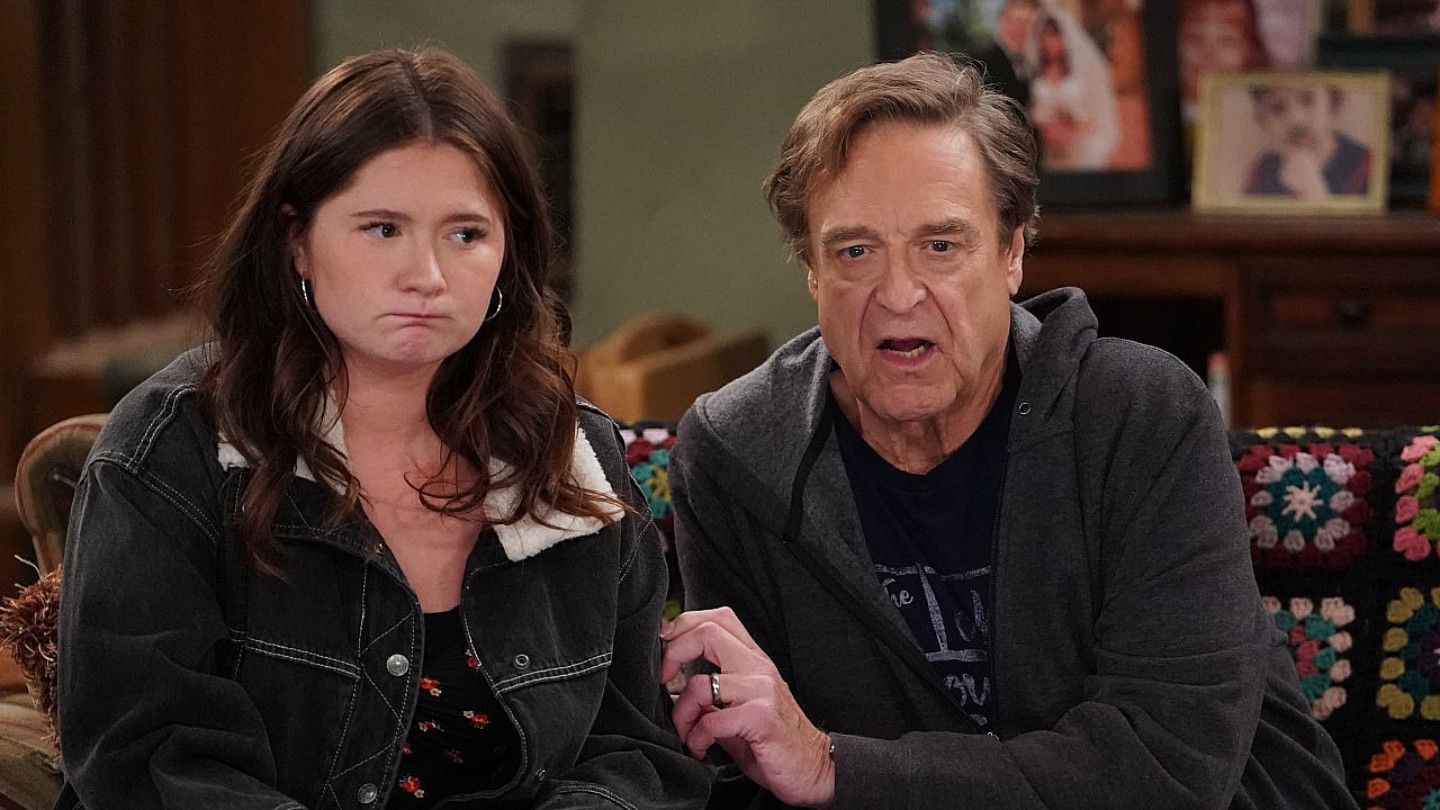 Emma Kenney and John Goodman in The Conners