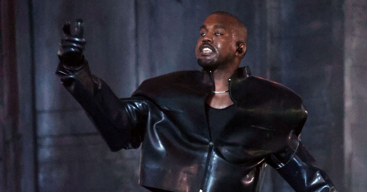 Kanye West performing 