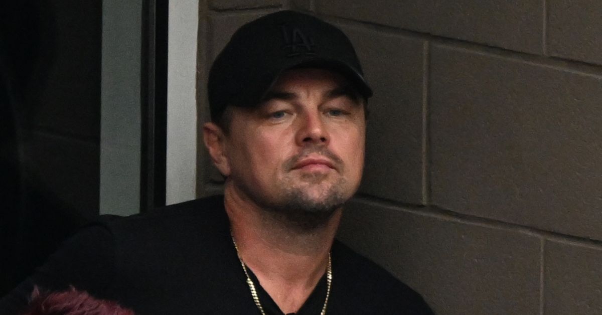 Leonardo DiCaprio wearing baseball cap