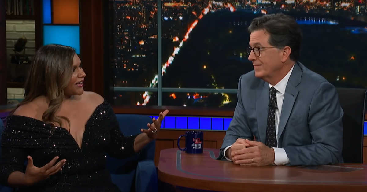 Stephen Colbert Apologized To Mindy Kaling Mid-Interview After Walking ...