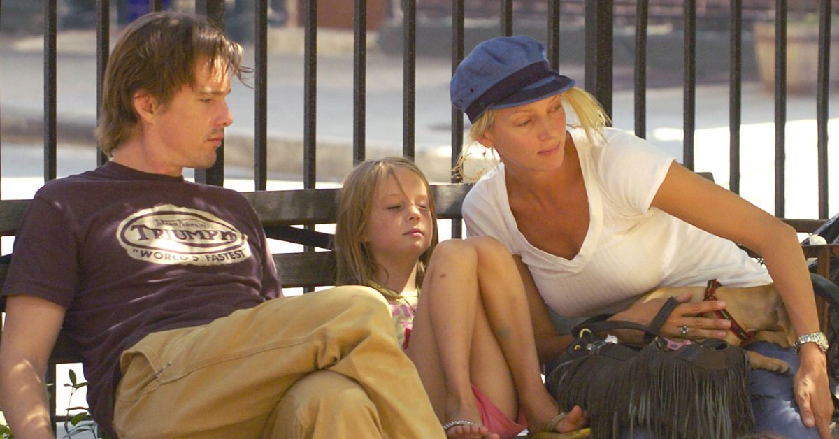 Ethan Hawke and Uma Thurman with their daughter