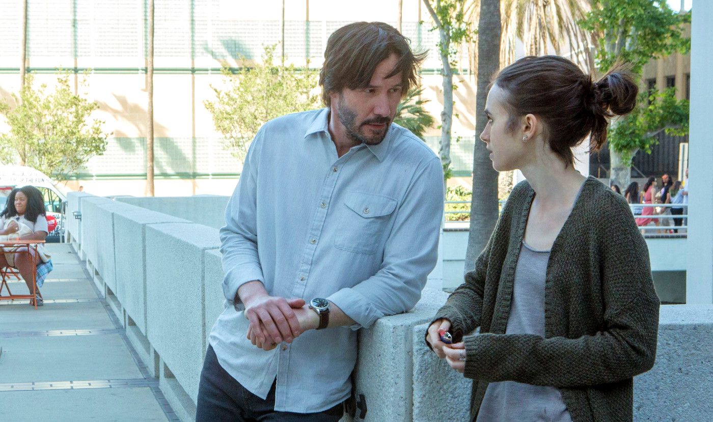 Keanu Reeves and Lily Collins in To The Bone