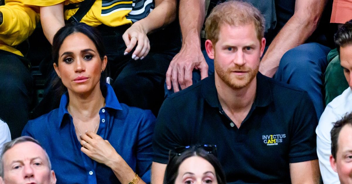 Prince Harry and Meghan Markle watching competition 