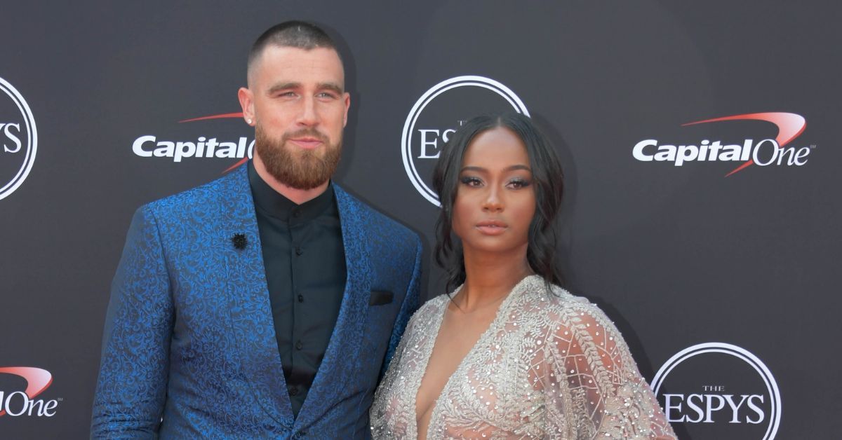 Travis Kelce and Kayla Nicole arrive for the 2018 ESPYS at Microsoft Theatre