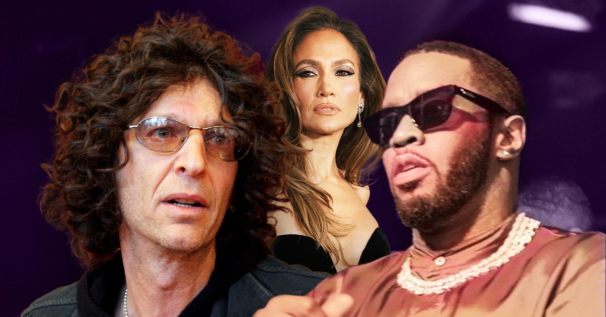 P. Diddy with ex-girlfriend Jennifer Lopez and radio legend Howard Stern 