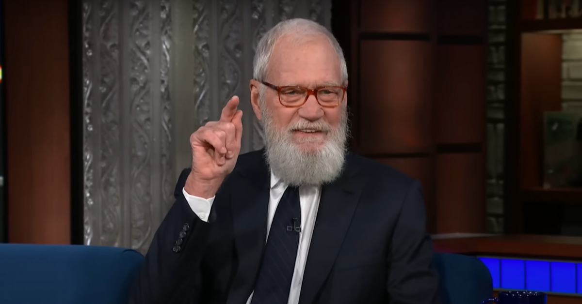 David Letterman being interviewed