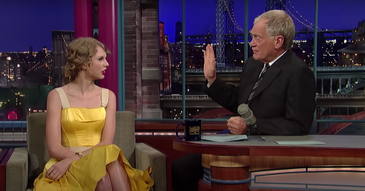 Taylor Swift and David Letterman