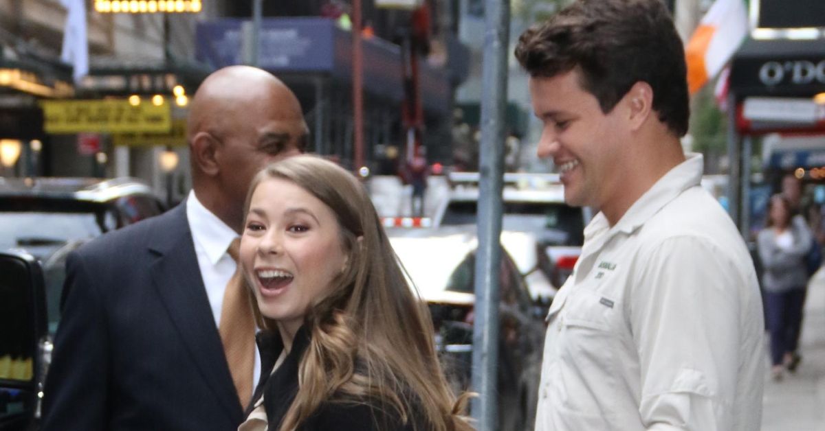 Bindi Irwin and Chandler Powell walking