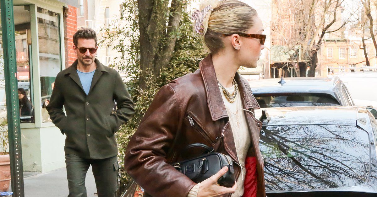 Bradley Cooper and Gigi Hadid walking