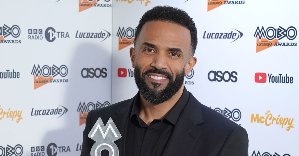 Craig David accepts award 