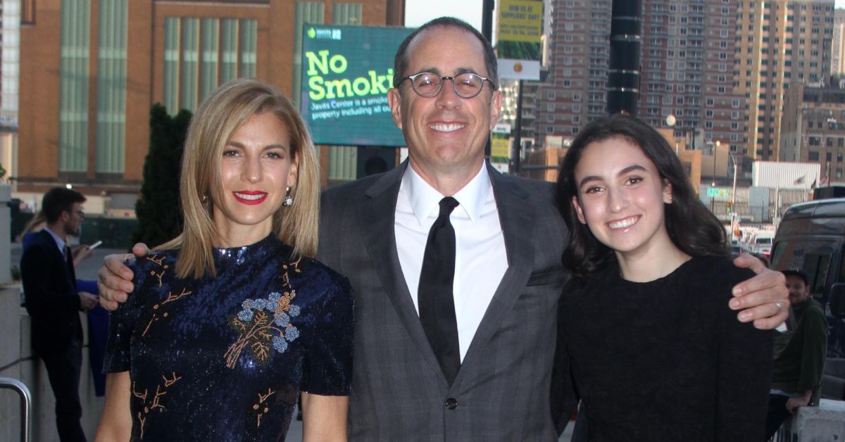 Jerry Seinfeld, Jessica Seinfeld, and Sascha Seinfeld at a charity event