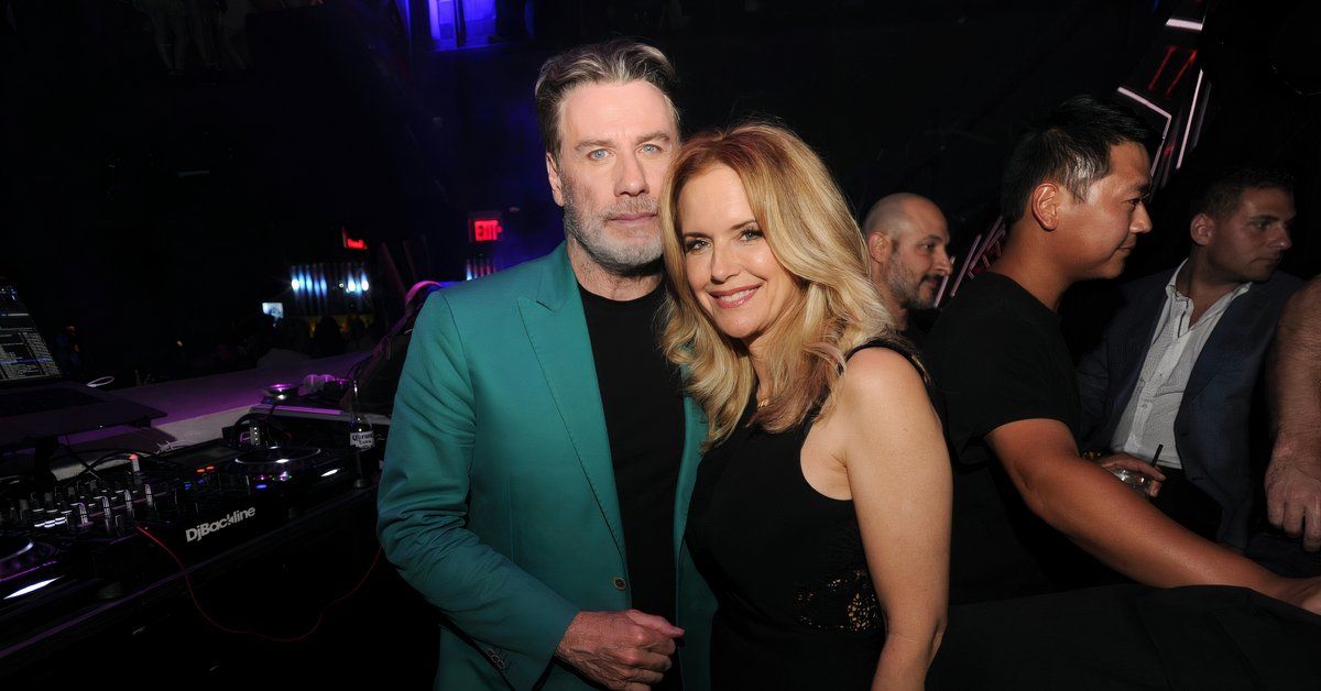 John Travolta and Kelly Preston attend nightclub