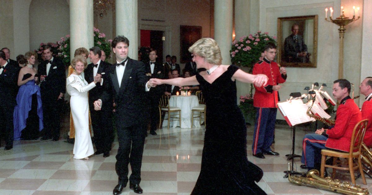 John Travolta and Princess Diana dancing in The White House in 1985