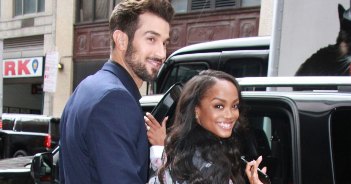 Rachel Lindsay and Bryan Abasolo getting into car