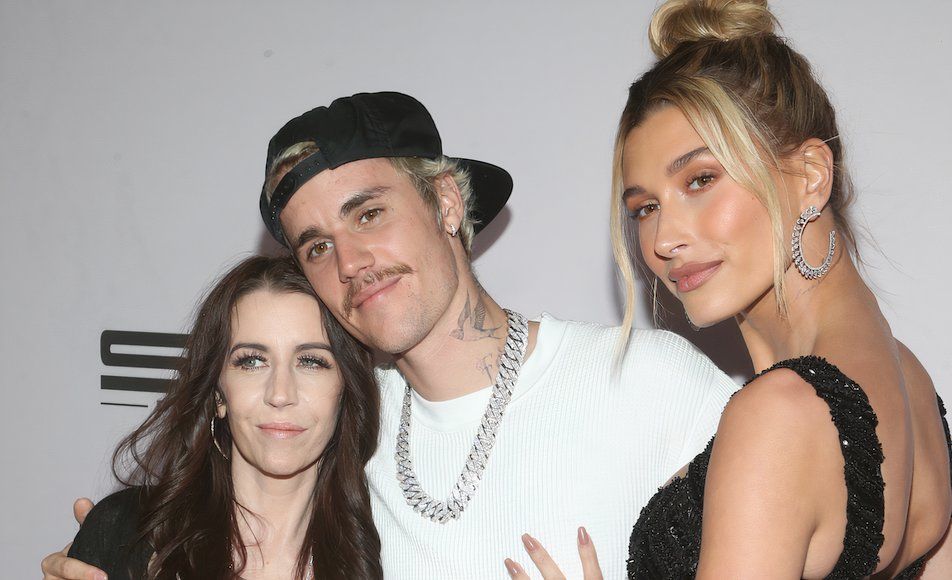 Justin and Hailey bieber with Pattie mallette 