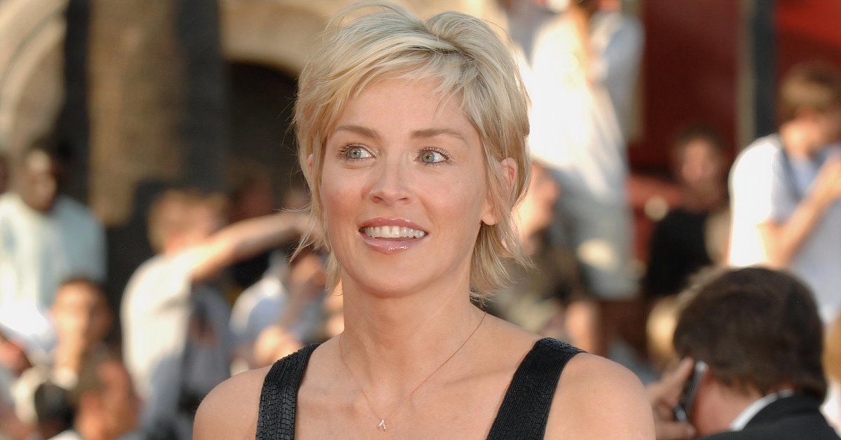 Sharon Stone attends event and smiles for photos