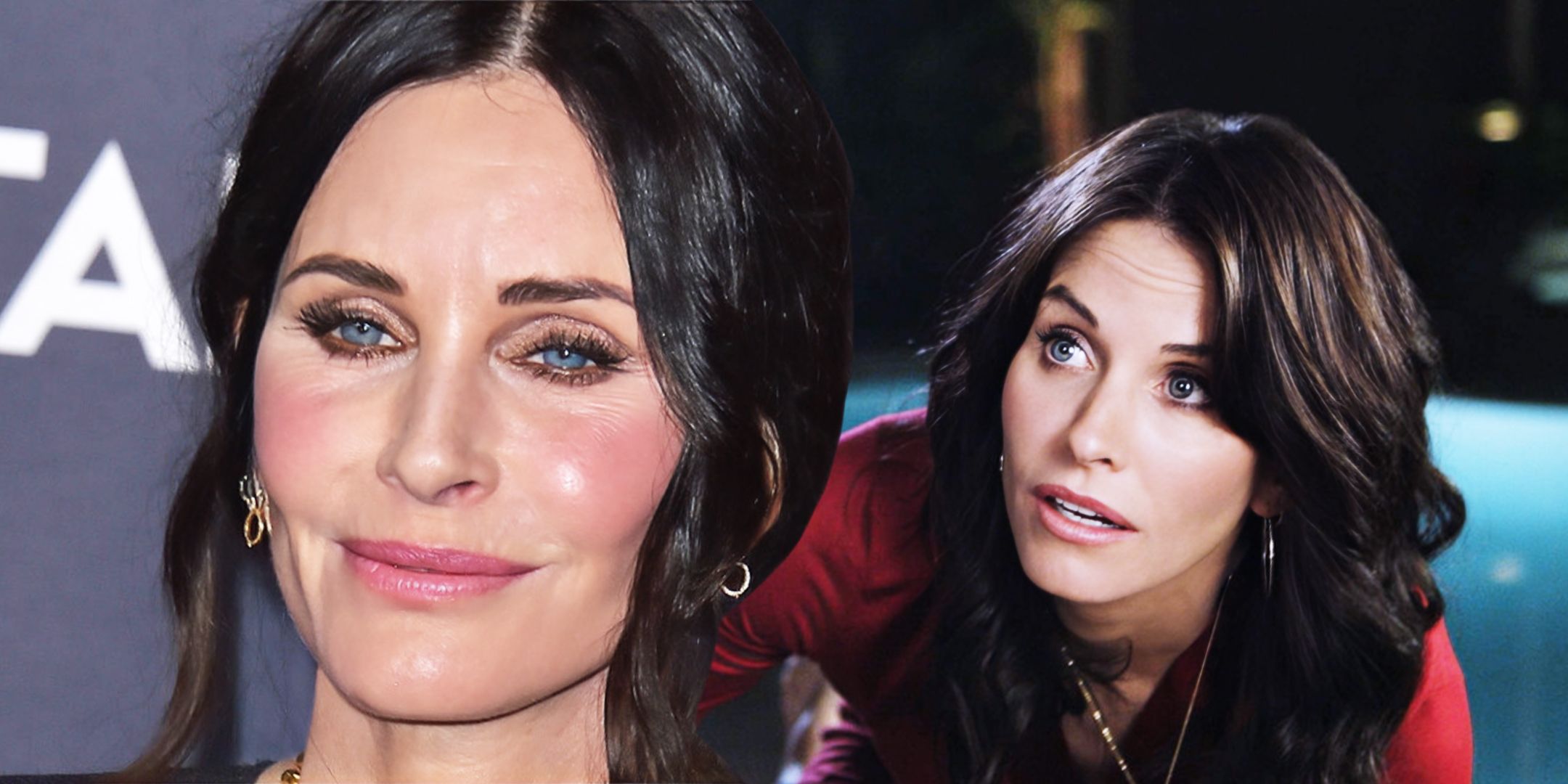 Courteney Cox as Monica Gellar before and after