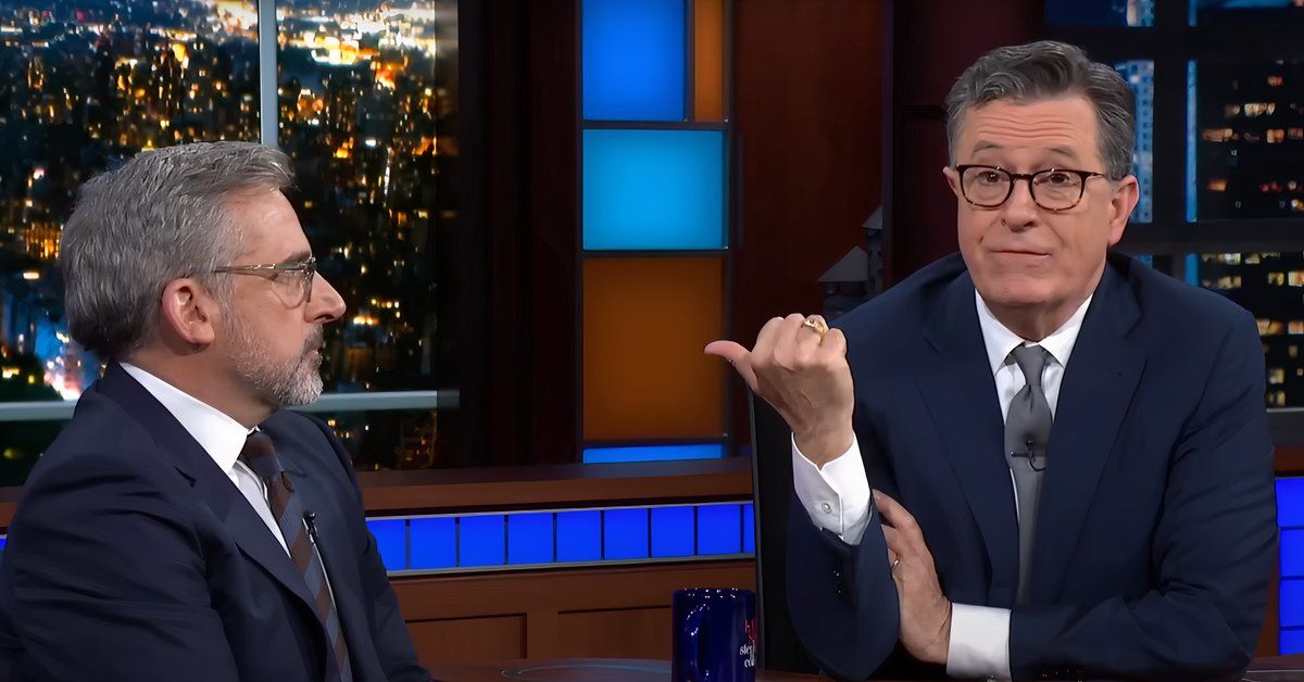 Steve Carell and Stephen Colbert 