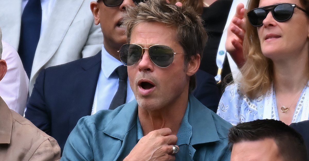 Brad Pitt watching tennis