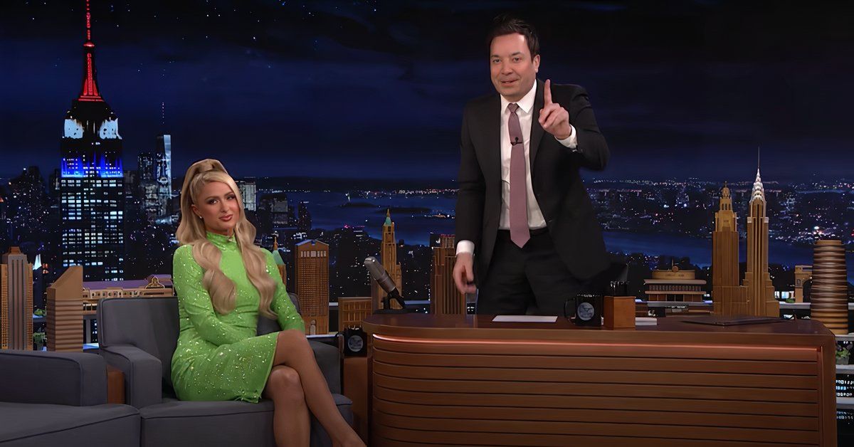 Paris Hilton and JImmy Fallon