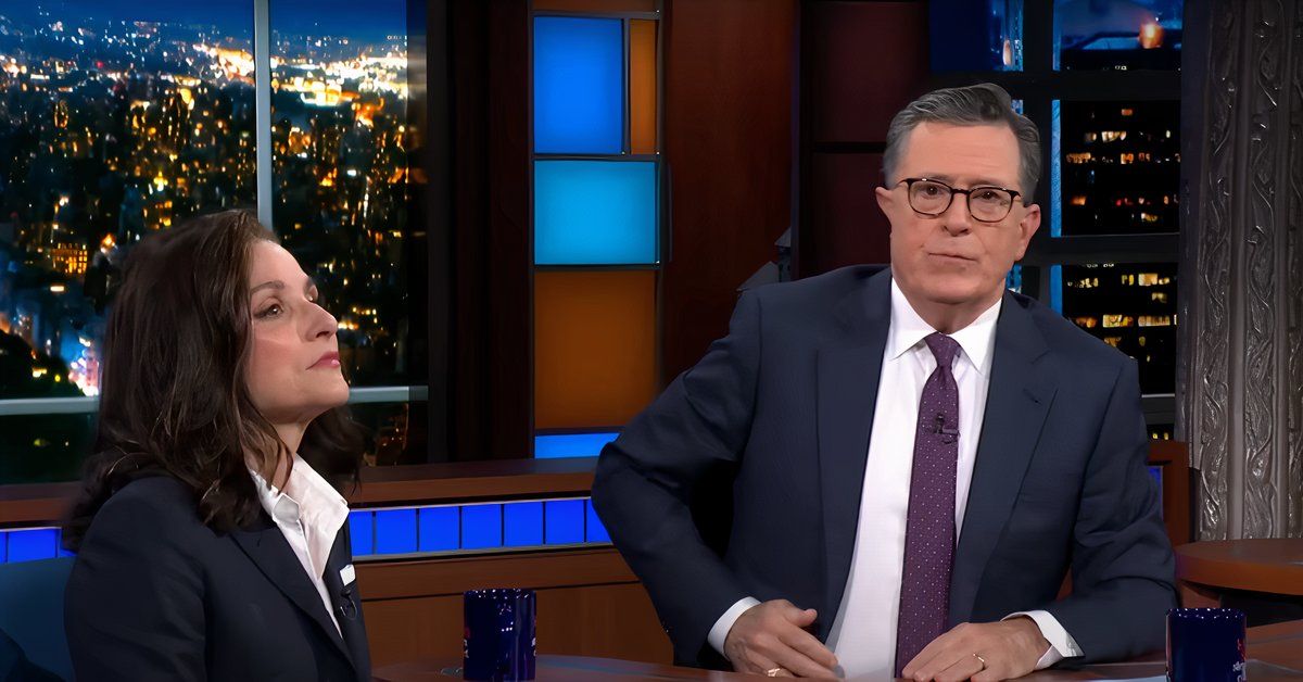 Stephen Colbert Sat In Silence After Julia Louis-Dreyfus Detailed Her " Composed" Near Death Experience