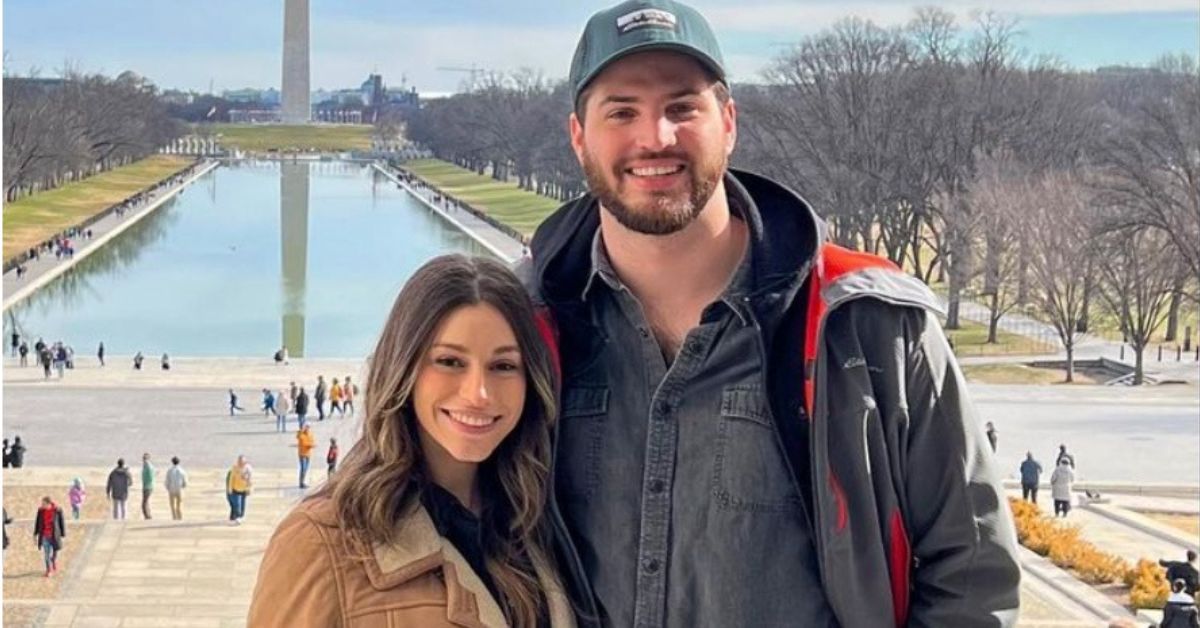 Married At First Sight Derek Sherman and his girlfriend posing for a photo