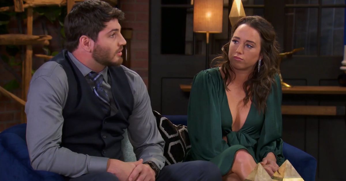 Katie And Derek talking about marriage on Married At First Sight reunion