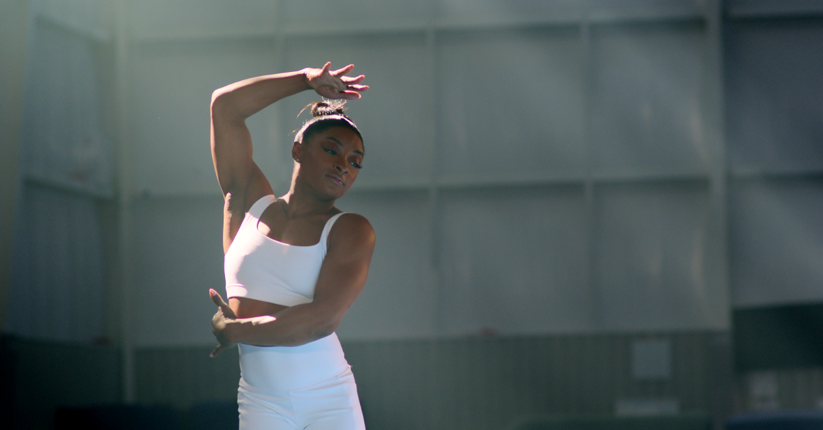 Simone Biles training for Olympics