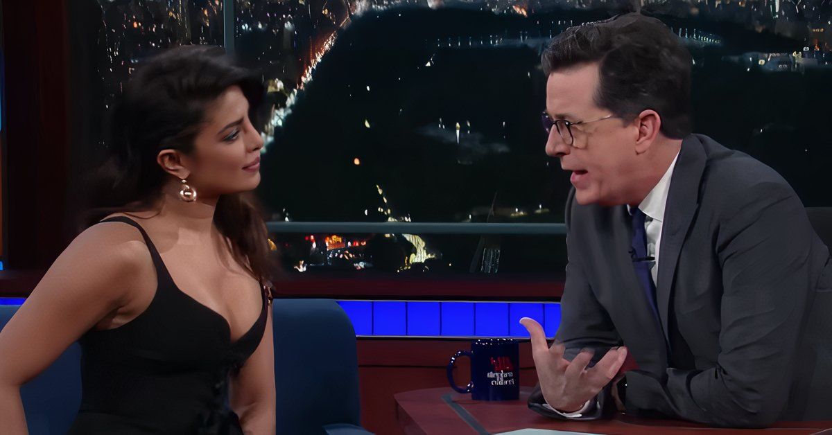 Fans Are Debating If Stephen Colbert Broke His Flawless Eye Contact Rule With Priyanka Chopra