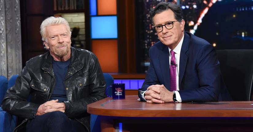 Richard Branson Has A Thing With Throwing Water At Famous TV Hosts